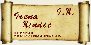 Irena Mindić vizit kartica